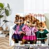 Custom Name Alvin and the Chipmunks Theme Printed Blanket - Perfect for Couch, Bed, Travel & Outdoor Use | Machine Washable, Cozy & Durable.