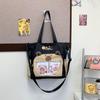 Make-up Bag New Contrasting Color Cartoon Cute Tote Bag Large Capacity Trendy Messenger Bag Portable Student Tote