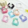 Cute Anime Music Player Keychain Hollow Carabiner Backpack Charm For Girls Aesthetic Acrylic Climbing Hook Accessory