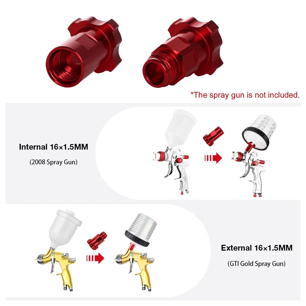 15Pcs Spray Gun Paint Mixing Cup H/O Type Quick Cup Spray Gun Tank 600ML Disposable Paint Cup with M16 Spray Gun Cup Adapter