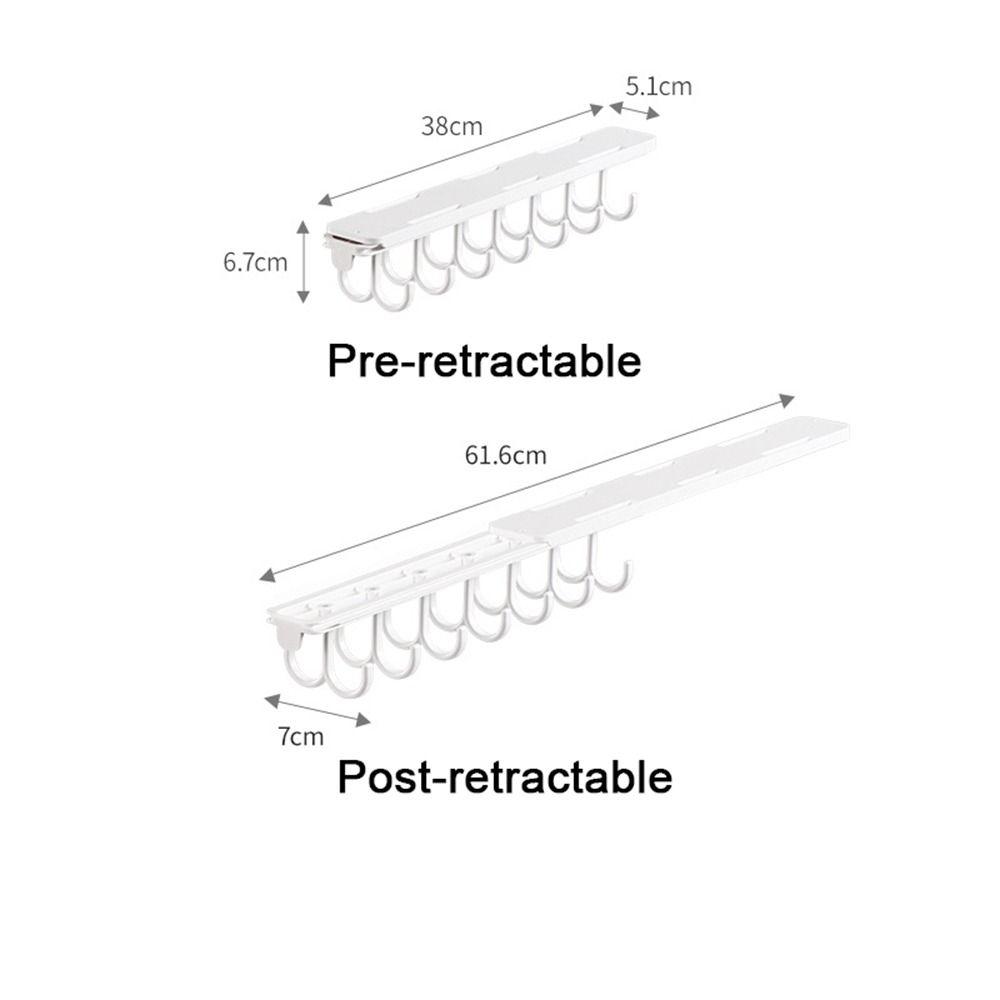 

Пластиковая выдвижная сушилка для одежды, настенная, крюк для верхней части шкафа, крючок-слайдер для нижнего белья для дома style B
