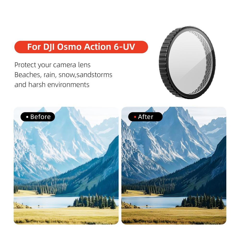 Quick Release Camera Filters Set for DJI Osmo Action 6 Action Camera Accessories