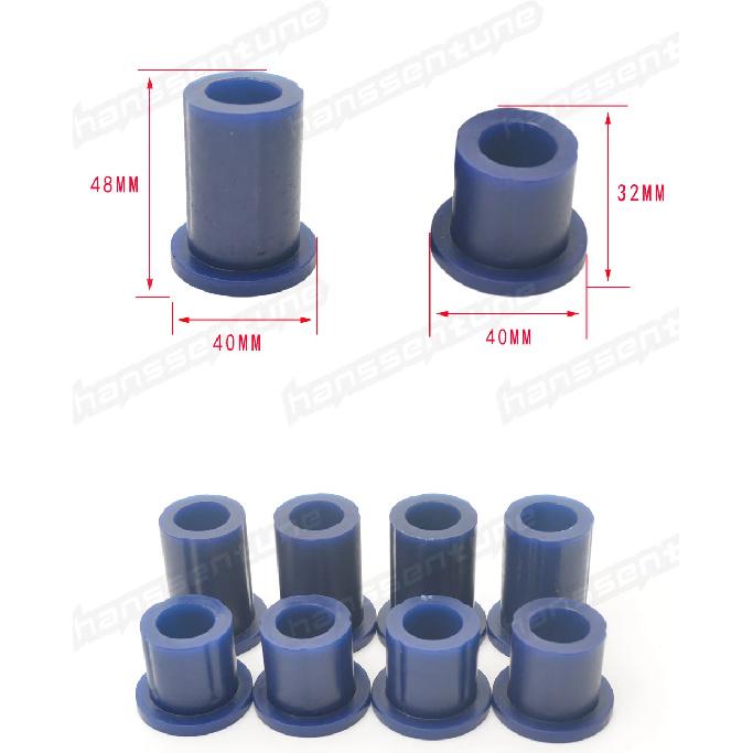 HANSSENTUNE Rear Leaf Spring Shackle Upper and Lower Bush For Hilux VIGO GGN KUN26 GGN KUN25 2WD 4WD 2005+