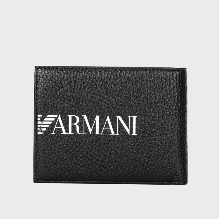 Emporio Armani Simple Logo Casual Portable Leather Wallet Men wallet Black EM003591-AF19355-UC001