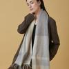 PREZZO 100% Cashmere Check Muffler PLAID Muffler ELEGANTE (4 colors)
