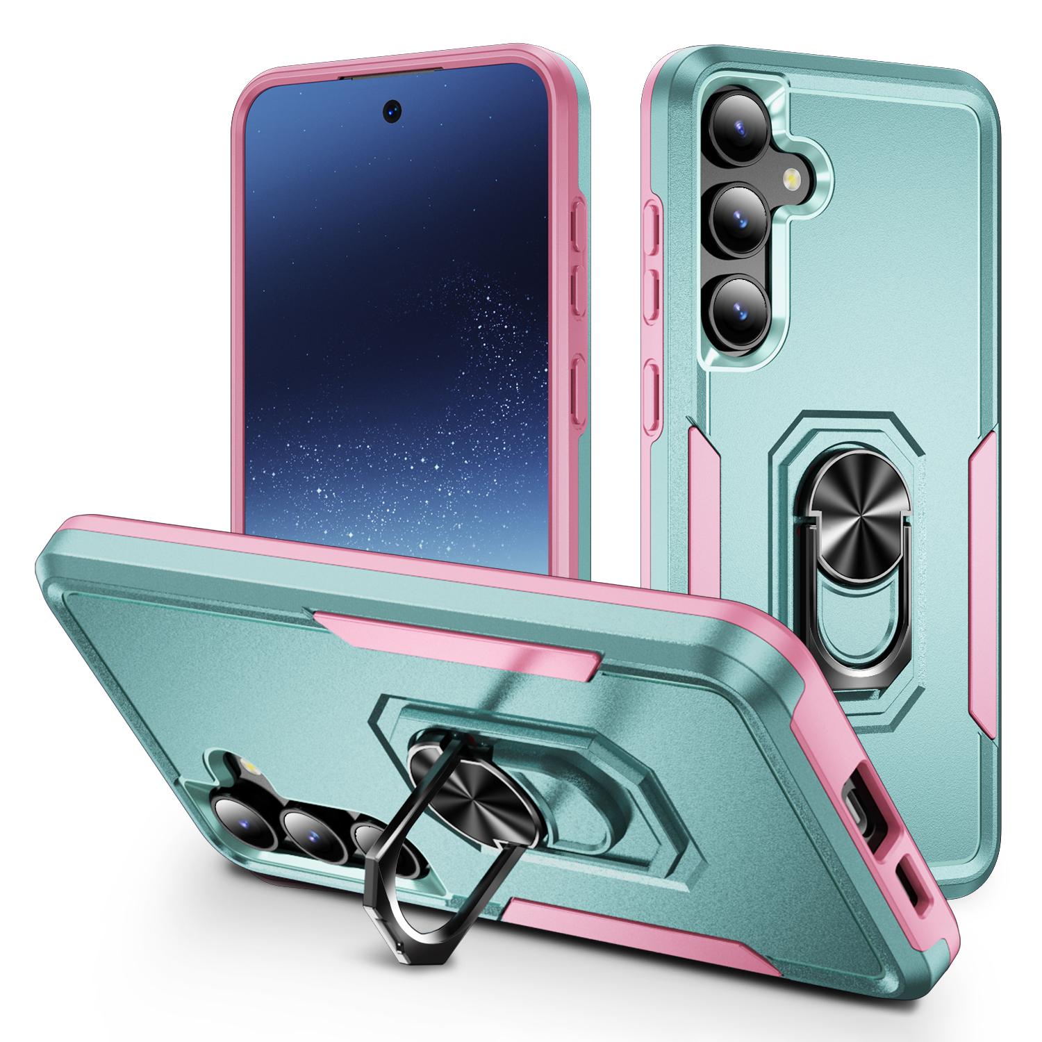 

For Samsung Galaxy S25+/S24+ Case Military Grade Ring Kickstand PC + TPU Phone Cover E