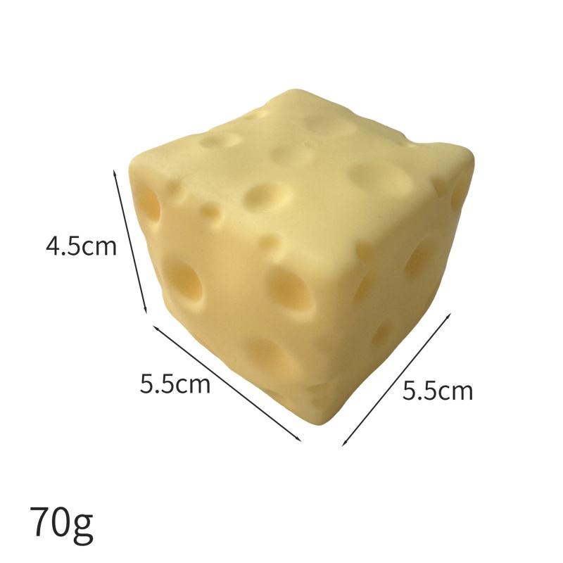 Cheese Cube Stress Ball Big Cheese Shapeable Squeeze Ball Non-Bounce Fidget Toy Sensory Anti-Stress Festival Gift Stress Relief