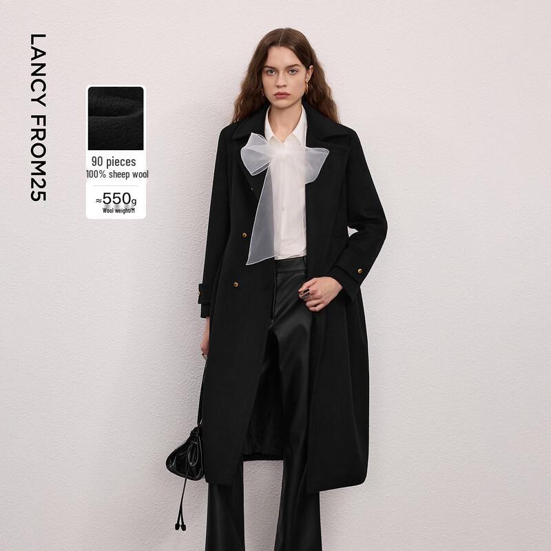 LANGZI 100% Pure Wool Tailored Winter Coat