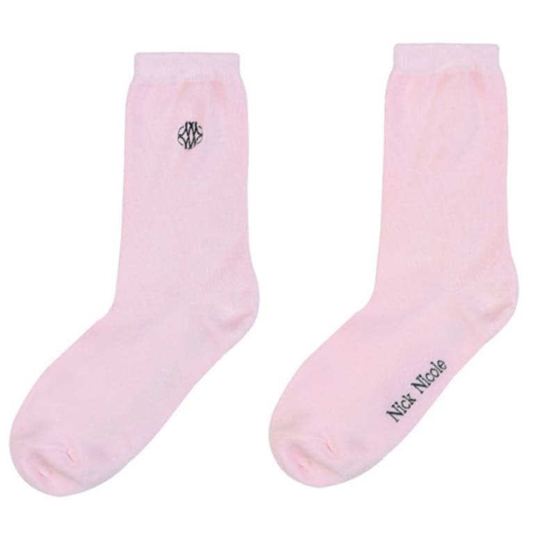 NICK&NICOLE NICK NICOLE LOGO SOCKS_GRAY