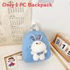 Pattern Rabbit Plush Childrens Backpack Outdoor Cartoon Mini Bag Storage