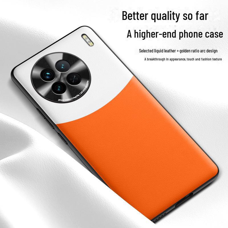 Protective Liquid Leather Case for vivoX90, Anti-drop and Anti-stain, One-piece Design