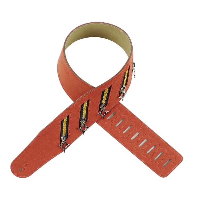 

Adjustable Guitar Strap Punk Microfiber Texture and Stud Embellishments Wide Suitable for Reduced Shoulder Pressure