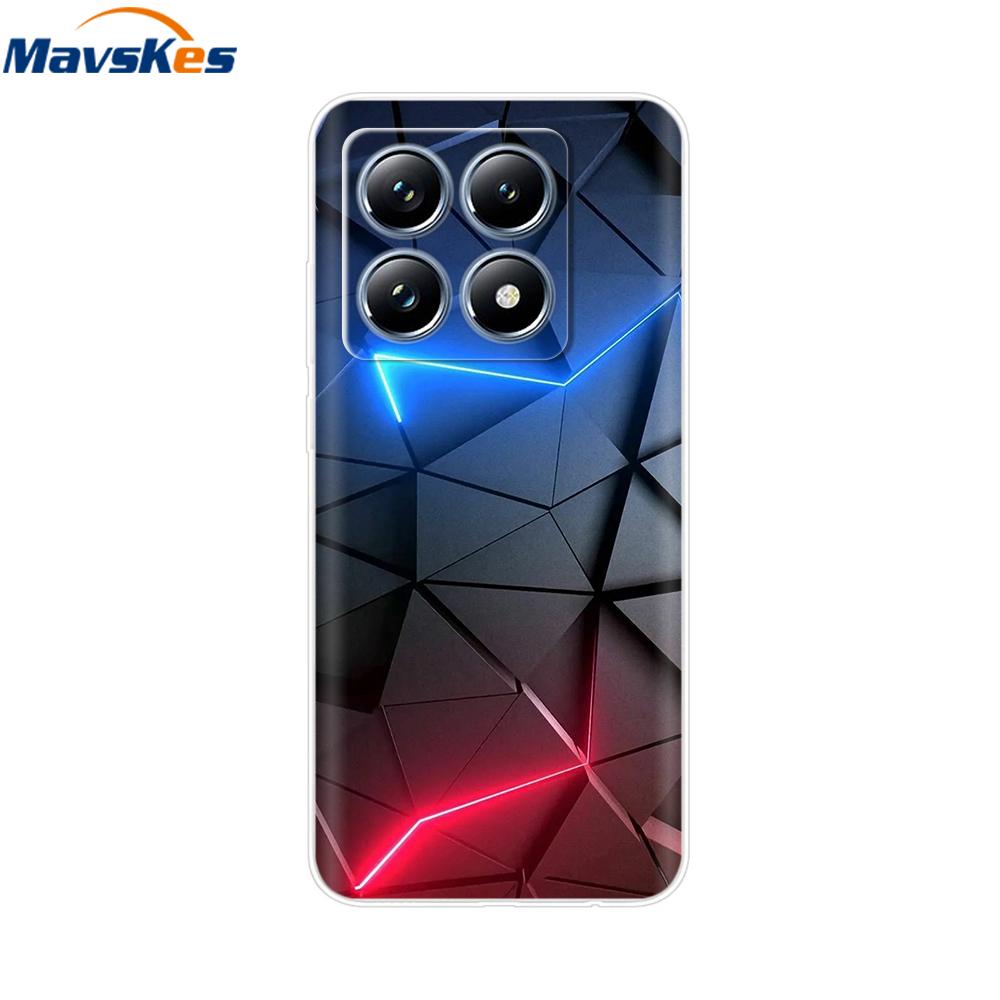 For Xiaomi 14T 5G Case Cute Soft Transparent TPU Painted Silicone Cover For Xiaomi 14T Pro 5G 2024 Mi14T Phone Cases Coque Funda
