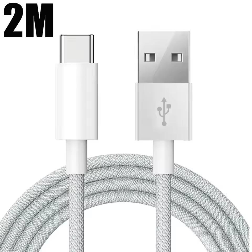 60W USB to USB-C Carplay Fast Charging Cable For Apple iPhone 16 Pro Max 15 Plus Type C Charge For Xiaomi Samsung Cable