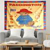 Paddington-Bear Print Tapestry, Backdrop, Easy Setup, Ideal for Bedroom, Office & Living Room, with Aesthetic Wall Hanging Decor.