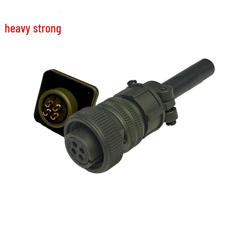 Heavy Duty 4-Pin Male-Female Connector US Plug MS3106A-14S-2S Socket MS3102A-14S-2P