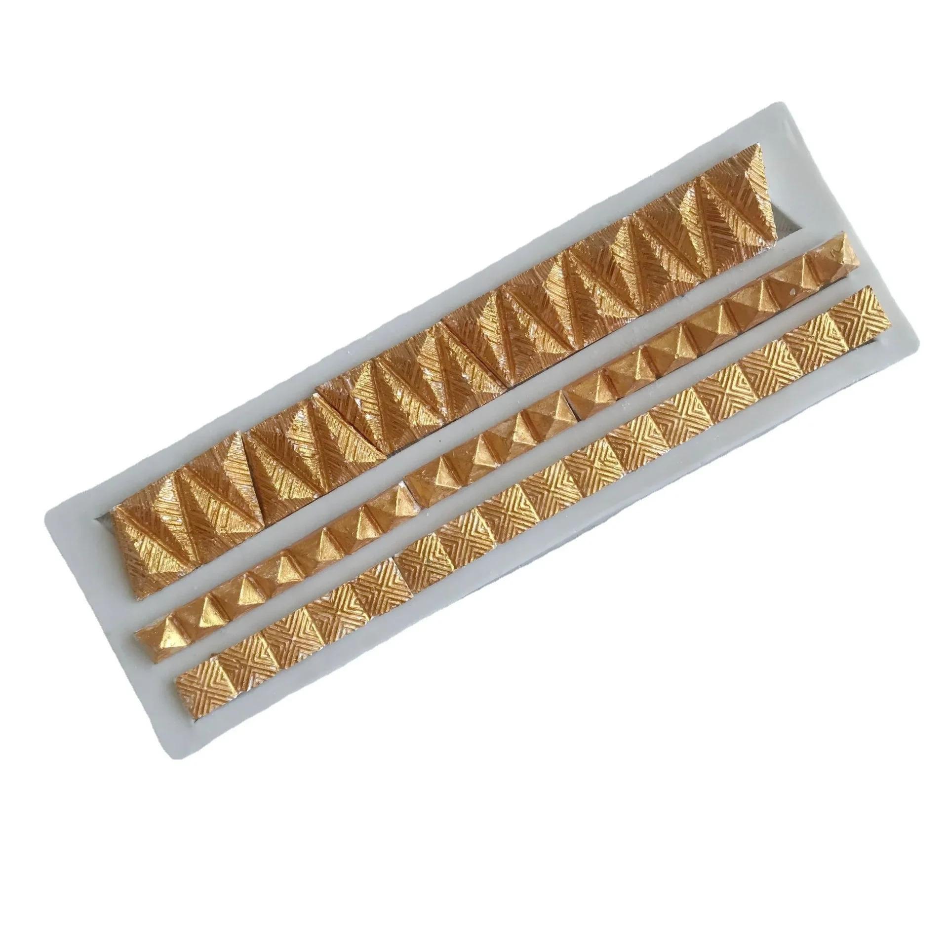 

Twist Rope Pearl Pattern Sea Wave Silicone Mold Chocolate Fondant Cake Lace Decoration Resin Mould Kitchen Accessory For Baking