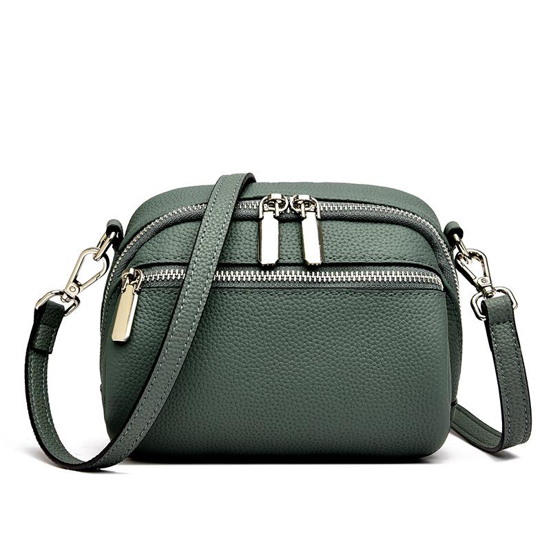 Leather women's bags, new trendy large-capacity shoulder messenger bags, first-layer cowhide casual bags