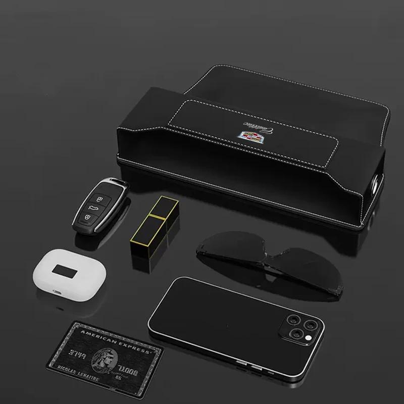 Car Seat Gap Storage Box Auto Central Side Organizer Pocket Accessories For Cadillac Escalade GT4 XT4 ATS XT5 CTS XTS RS