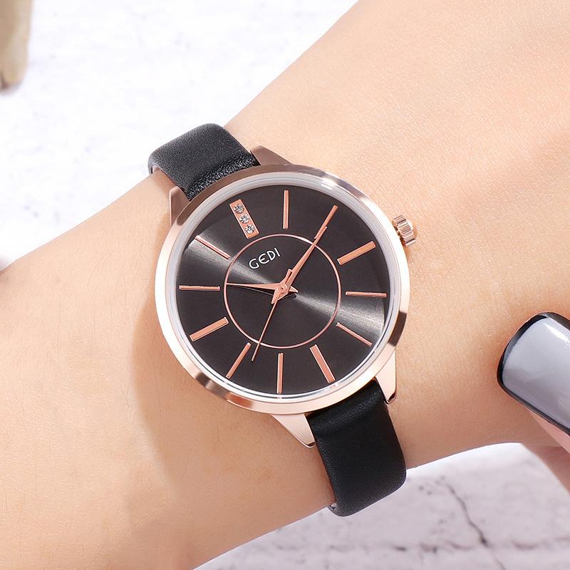 Stylish Simple Scale Women'S Watch Two-Pin Couple Casual Quartz Watch