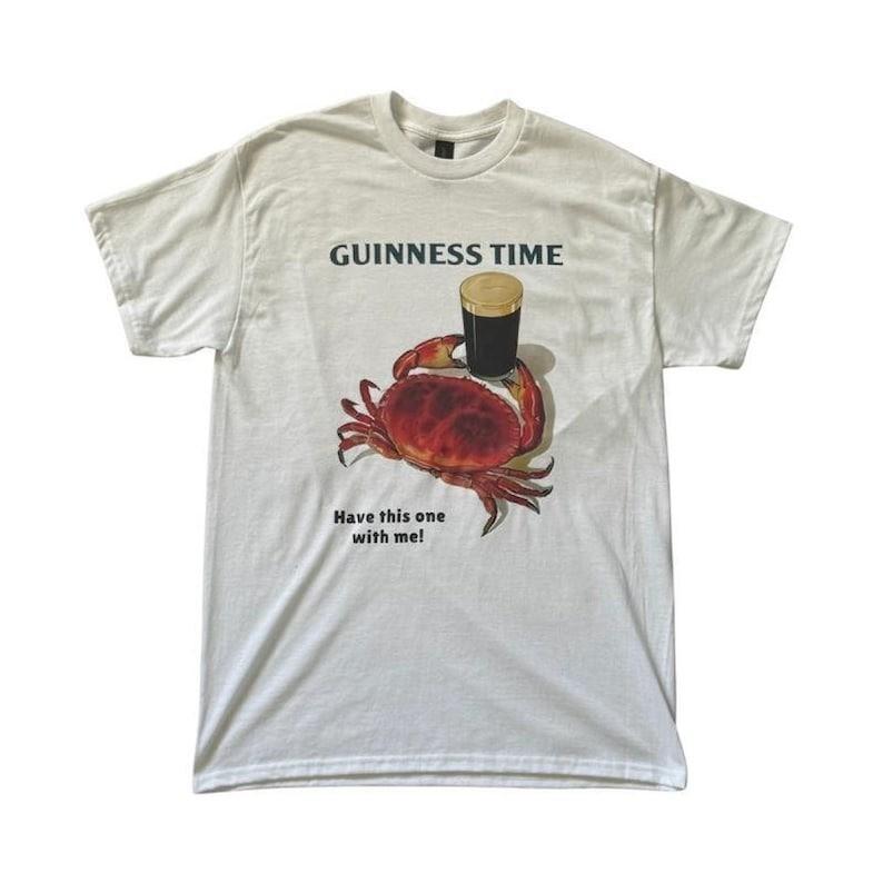 

Guinness Crab Vintage Graphic Shirt Vintage 90’s Crab Dunk Tank Funny Seafood Unisex T-Shirt M