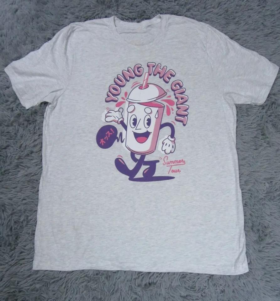 Vtg Young the Giant Band SUMMER TOUR Cotton Sport Grey All Size Shirt AG125