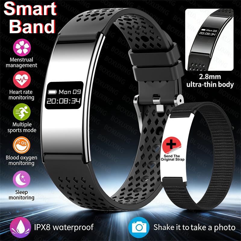New 2.8mm Ultra Thin Long Battery Life Smart Bracelet IPX8 Waterproof Sport Bracelet Health Monitor Men Women Smart Watch