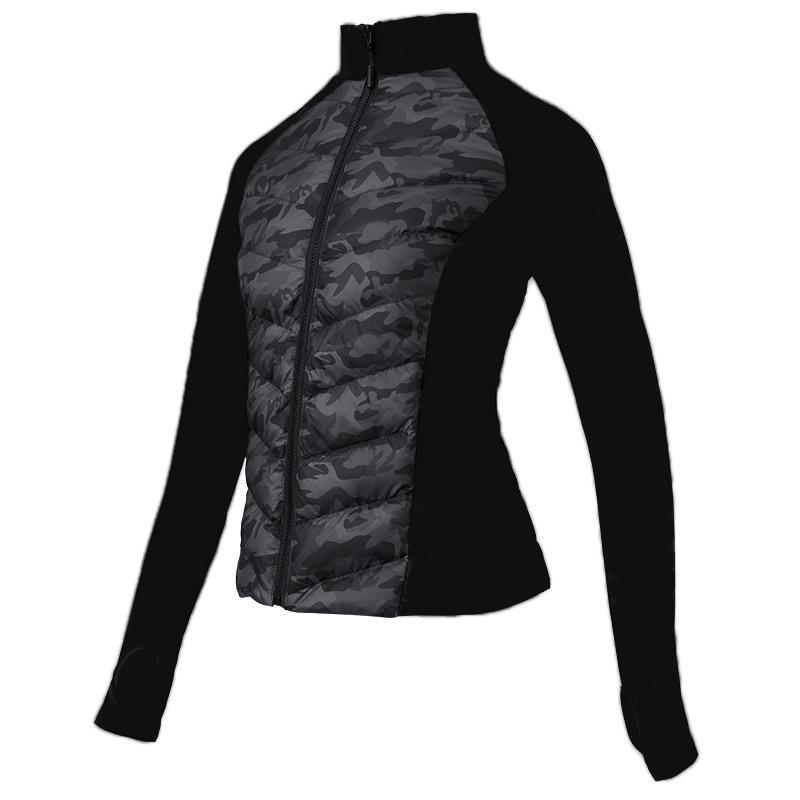 Lulu Women's Slim Sports Down Jacket - Stand Collar, Light Warmth for Skiing, Running, Yoga, and Casual Wear