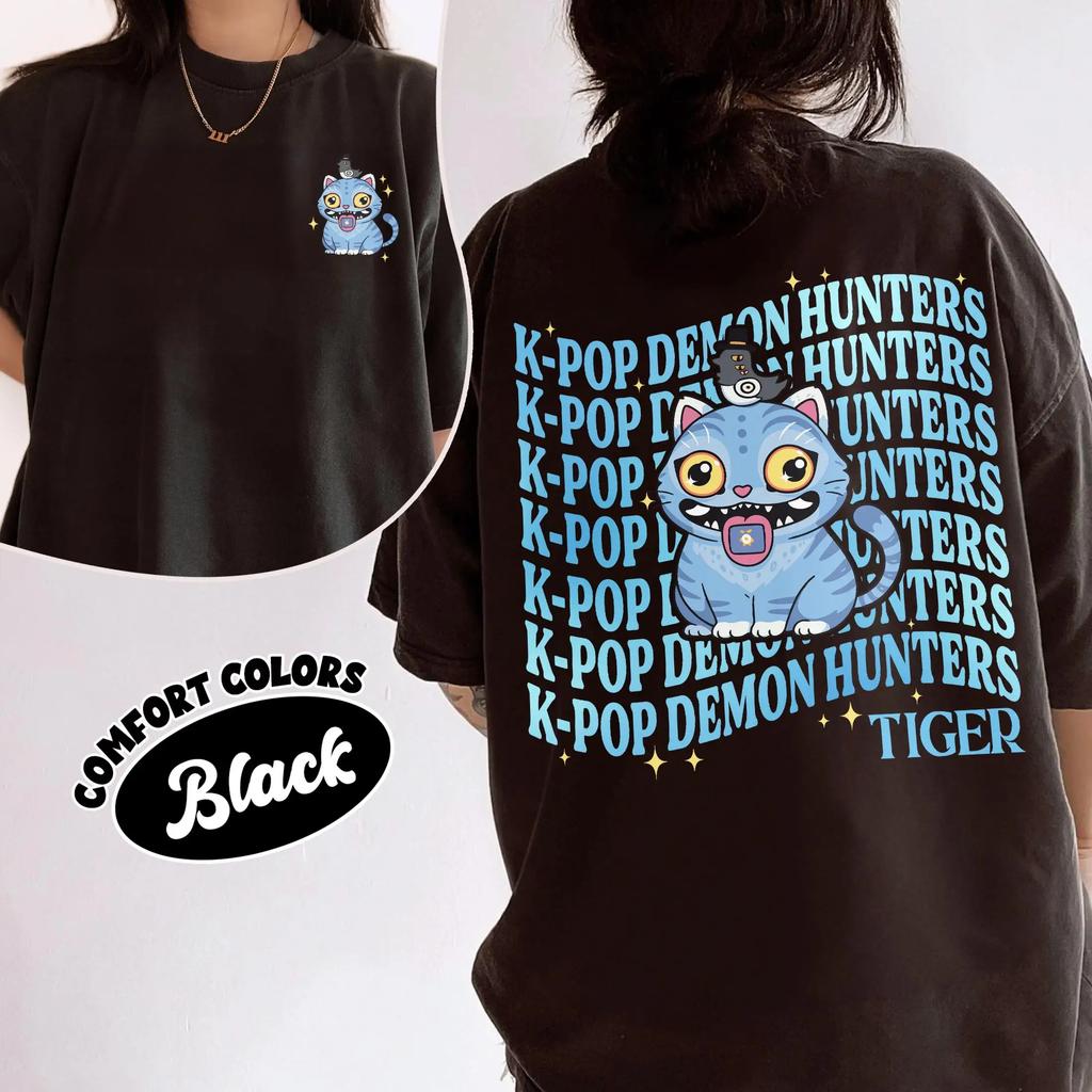 KPop Demon Hunters Tiger Summer T-shirt Harajuku O-neck Casual Shirt Gift