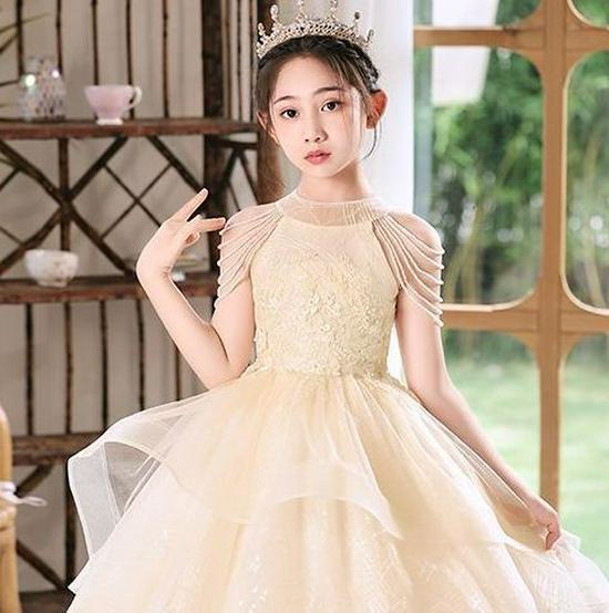 Girls' Princess Dress: Elegant Flower Girl and Birthday Gown for Special Occasions
