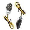 2/4PCS Mini Motorcycle Smoke Lens Turn Signal Light 5LED 12V Amber Blinker Indicator Lamp Motorcycle Universal Easy to Install