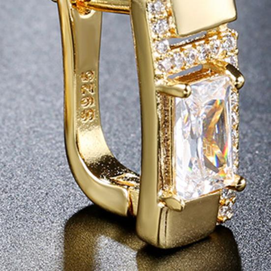 1 Paar Ohrstecker Quadratischer Strassschmuck Modisches Aussehen Koreanischer Stil Ohrstecker für den täglichen Gebrauch