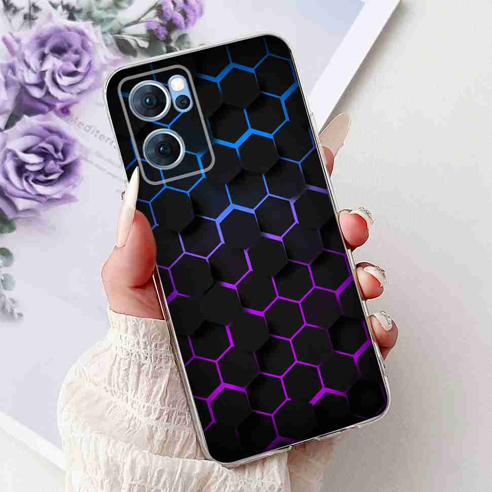 For Oppo Reno7 5G Casing Cute Cat Flower Painted Cover Soft Fundas Phone Case For Oppo Find X5 FindX5 Lite Reno 7 5G Back Cover