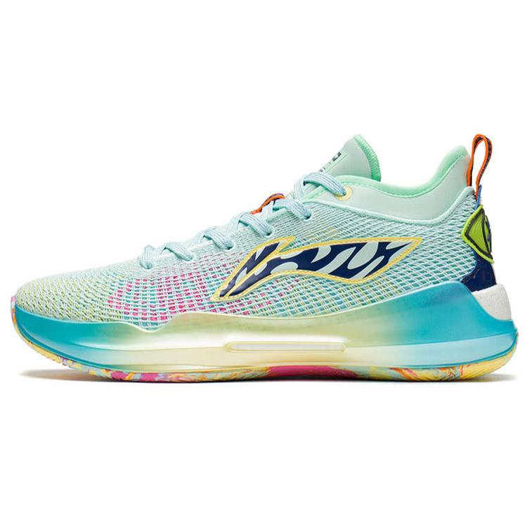 New LINING YuShuai 13 Boom Basketball Shoes Men Low Top Water Wave Green ABAQ013-17