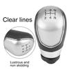 Car Gr   Knob Hd, ABS Plastic Black Silver 5 Speed   Knob for  Mk7 2008-2013