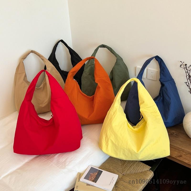 Women's Simple Shoulder Bag Multi-Pocket Commut Casual Tote Bag Large Capacity Nylon Underarm Bag Versatile Shopping Handbag Bag