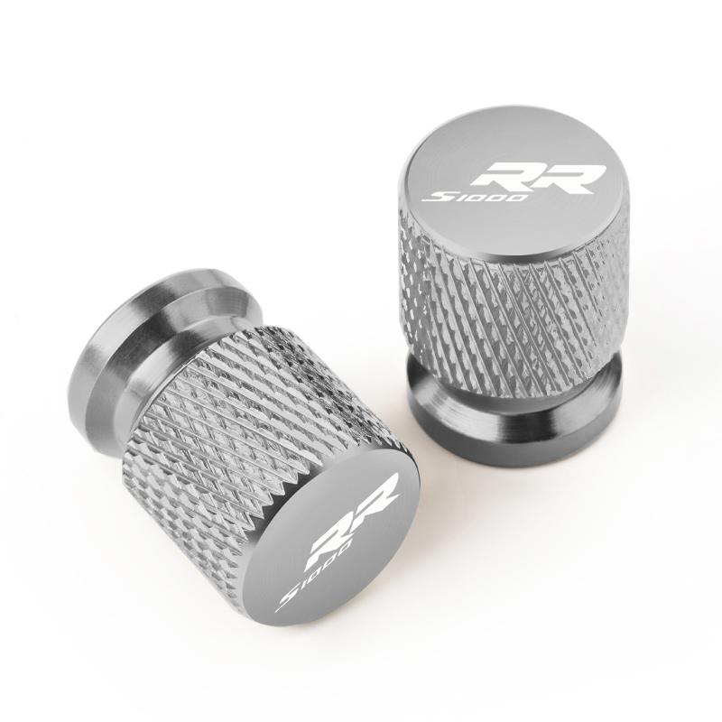 2 PCS Laser Logo For BMW S1000RR S 1000RR S1000 RR All Years Motorcycle Wheel Tire Valve Caps CNC Tyre Airtight Covers Black
