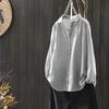 Camicetta Blusa Casual Morbida da Donna a Manica Lunga Larga Monocolore per il Lavoro