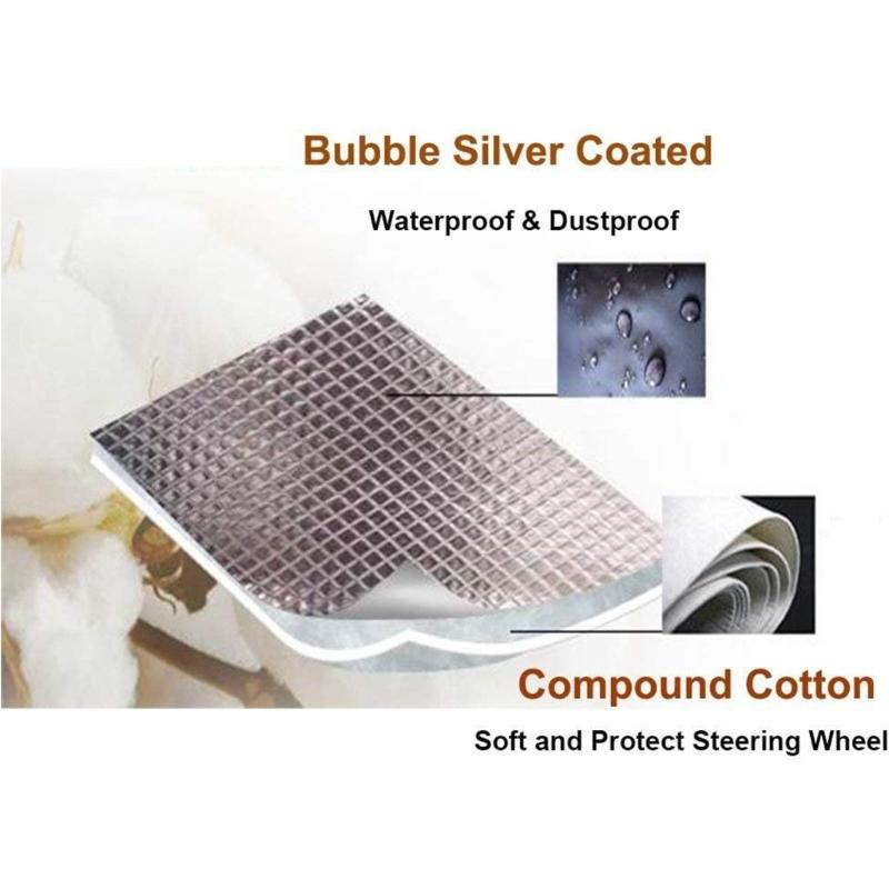 Universal Car Steering Wheel Sunshade Cover Heat Resistant Aluminum Foil Protectors For Most Vehicles