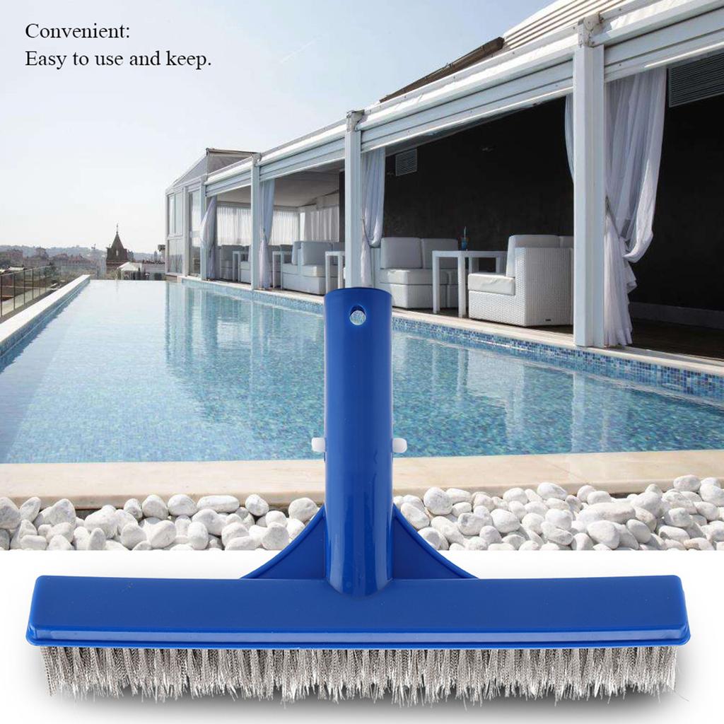 10in Swimming Pool Steel Brush Bottom Walls Cleaning Supplies for Pond Spa Hot Spring