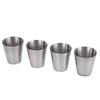 4Pcs Set Mini 30ml Wine Cup Outdoor Travel Stainless Steel Mini Cups Set Glasses For Whisky Wine With Storage Case Portable Drinkware YFA2260