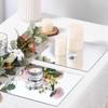 6PCS-15CM Square Mirrors Candle Plate for Table Centerpieces, decoración de pared, dormitorio, baño, decoración del hogar