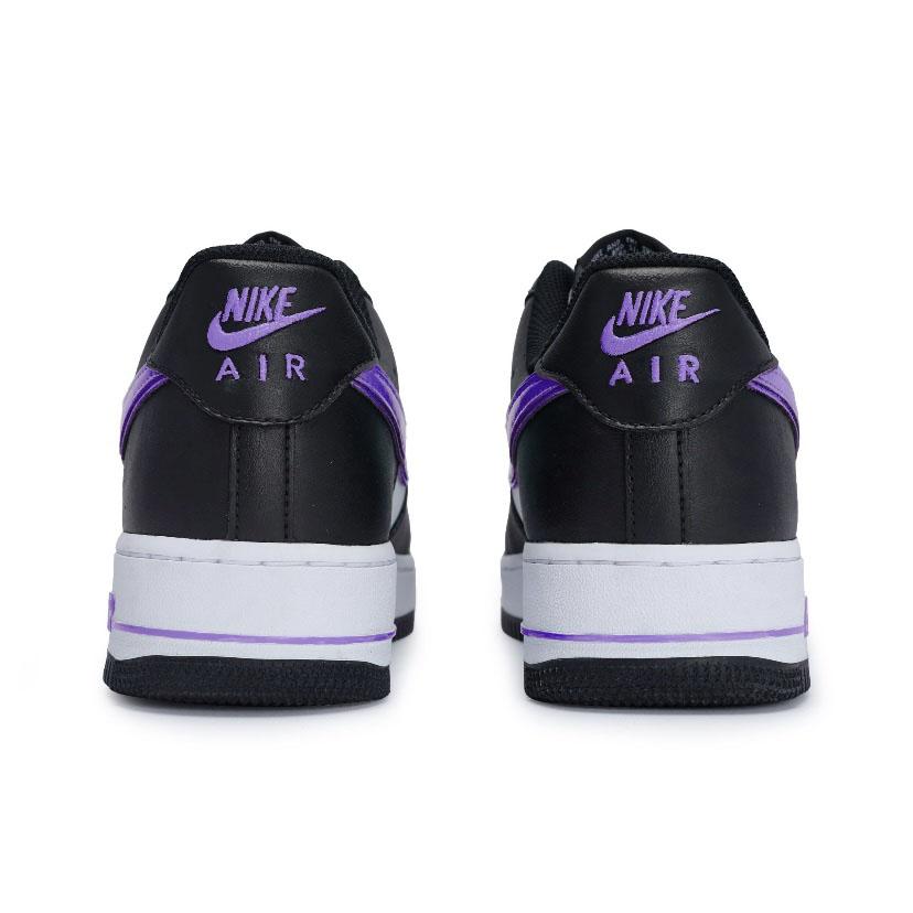 Nike Air Force 1 Slip Resistant Abrasion Resistant Low top Skateboard Shoes Unisex Black Purple DV0788-001(Team-)-Random packaging bags