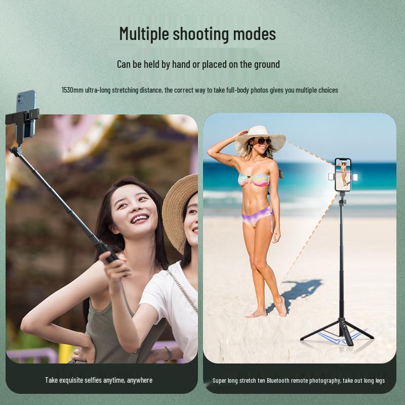 P160 Aluminum Alloy Multifunctional Bluetooth Selfie Stick Tripod for Videos & Live Streaming