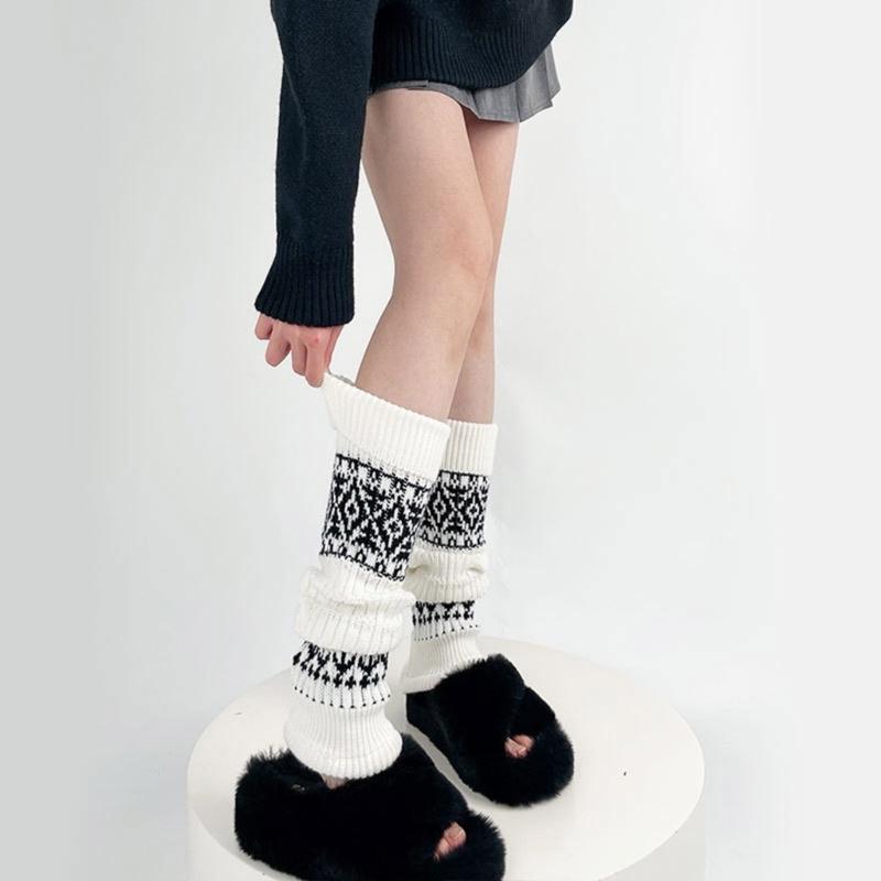 Elegant Knitted Boot Socks Women Girls Piled Up Socks Leg Warmer Enjoy Comfort for Daily Use in the Autumn and Winter