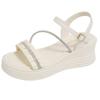 One word with sandals women's new summer wear casual with skirt platform beach shoes sandals women's shoes