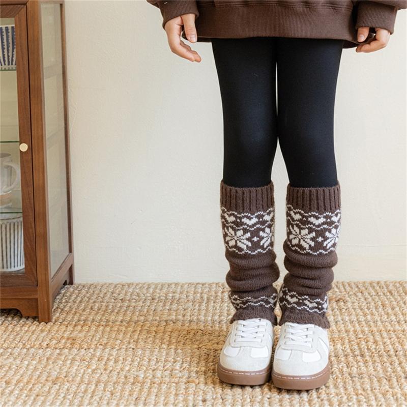 Kids Leg Warmers Socks Cover Stretchy Ribbed Design Cosy Warm Winter Socks For Girls Sweet Inspired Outfit