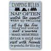 Vintage Style Camping Rules Tin Sign Metal Wall Art Home Decor 8x12 Inch