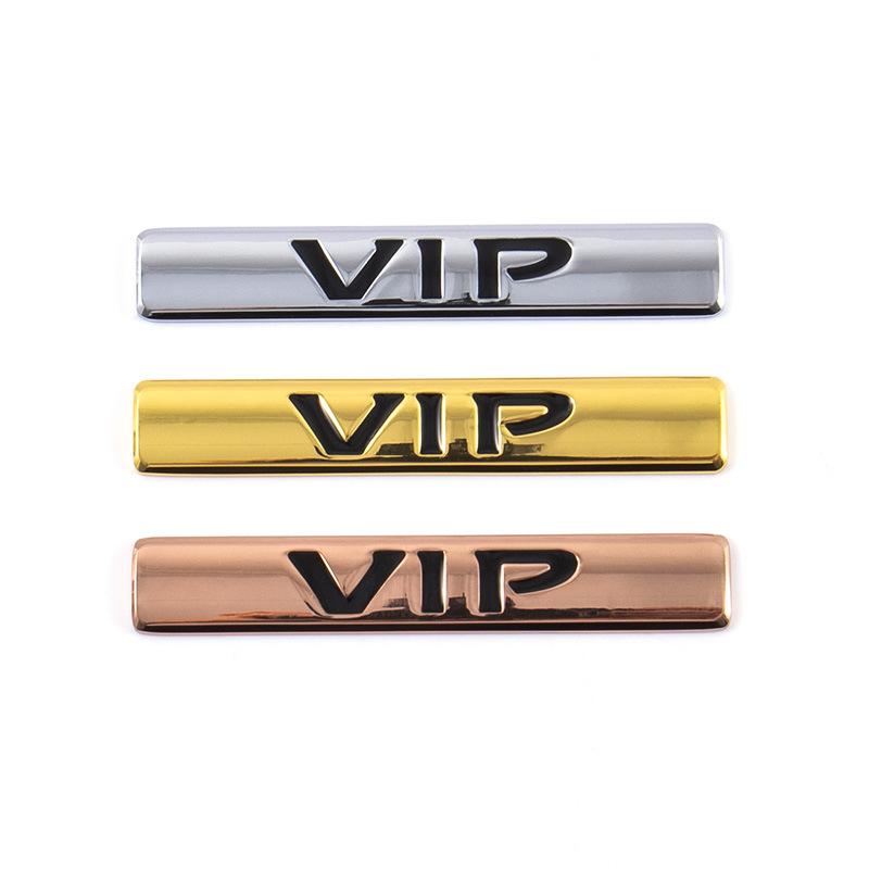Car VIP Metal Car Sticker New Teana Duke VIP Word Logo Car Logo Tail Logo Side Label Fender Body Scratch Sticker