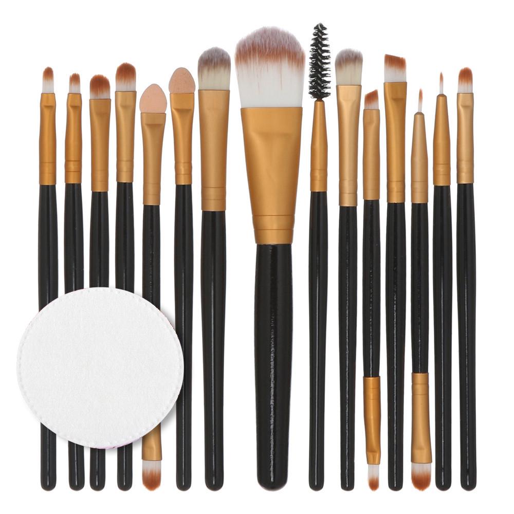 Sat n Al n 15pcs set Makeup Brush Make up Toiletry Kit Wool Make Up